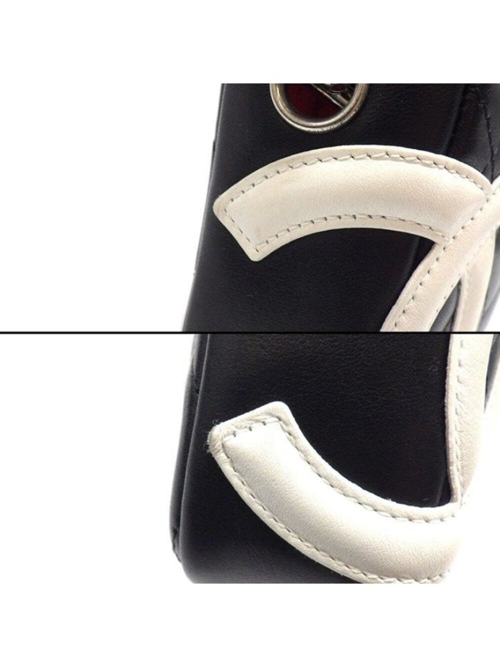 Chanel Handbag Cambon Line Pouch Black Pink Soft - Picture 10 of 10